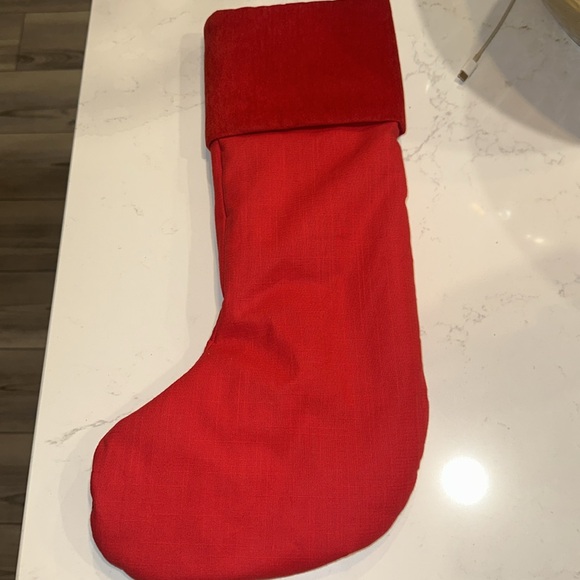 Country Living Red 19" Christmas Beaded Stocking NWT - Picture 5 of 5